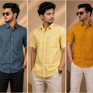 Home Coton Half Shirt, Aarong Coton, Coton Shirt