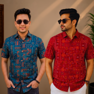 Home printed cotton shirt 2 pcs (copy)