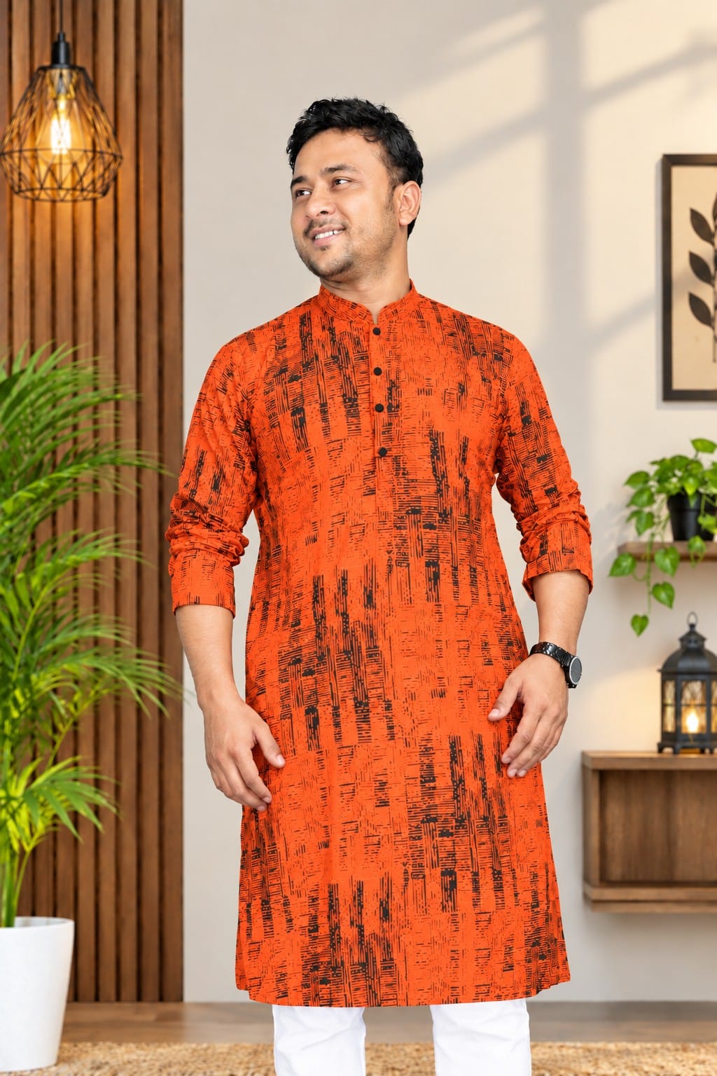 Screen Print Panjabi