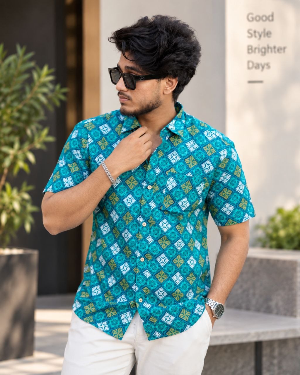 স্ক্রিনপ্রিন্ট সুতি শার্ট